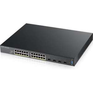 Zyxel XGS2210-28HP Managed L2 Gigabit Ethernet (10/100/1000) Zwart 1U Power over Ethernet (PoE)