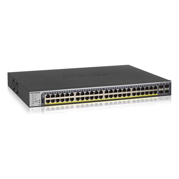 Netgear GS752TP Managed L2/L3/L4 Gigabit Ethernet (10/100/1000) Zwart 1U Power over Ethernet (PoE)