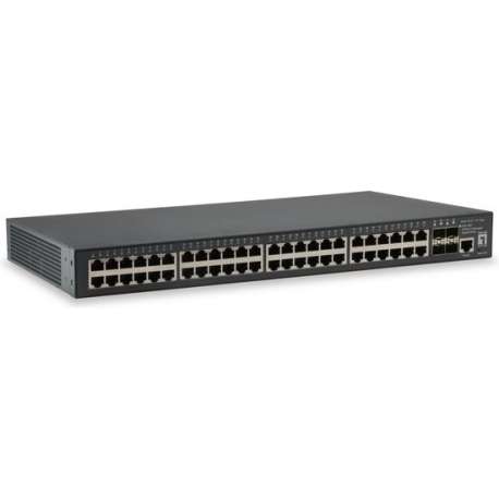 LevelOne GEL-5261 Managed L3 Gigabit Ethernet (10/100/1000) Zwart