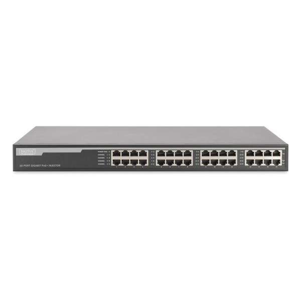 Digitus DN-95116 netwerk-switch Gigabit Ethernet (10/100/1000) Grijs 1U Power over Ethernet (PoE)