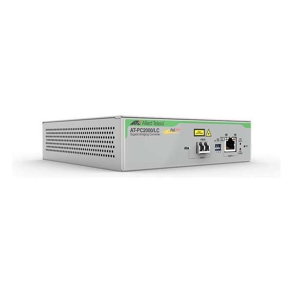 Allied Telesis AT-PC2000/LC-60 netwerk media converter 1000 Mbit/s 850 nm Grijs