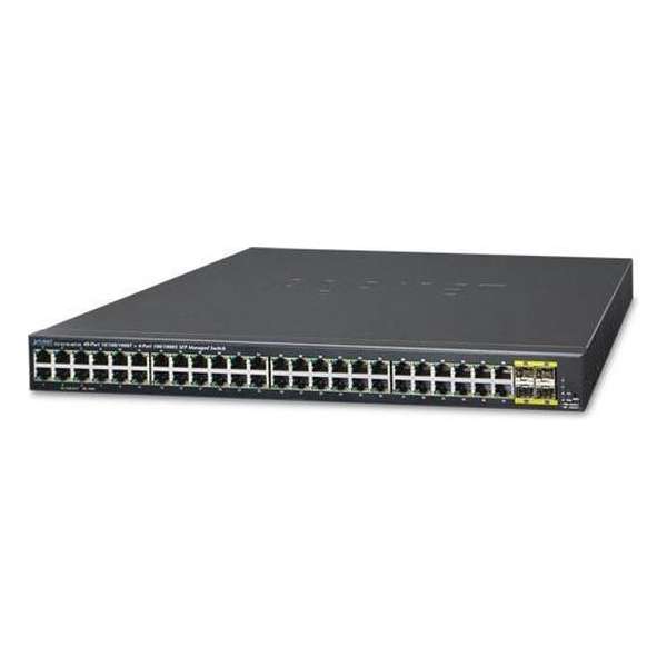 Planet GS-4210-48T4S netwerk-switch Managed L2+ Gigabit Ethernet (10/100/1000) Zwart 1U