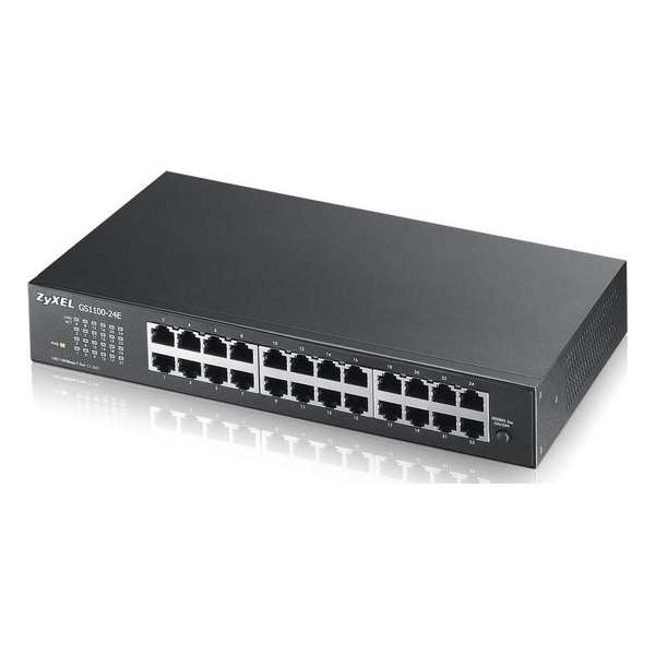 ZyXEL GS1100-24E Onbeheerde netwerkswitch Gigabit Ethernet (10/100/1000) Zwart netwerk-switch