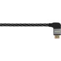 Avinity High Speed HDMI™ Cable, plug - plug, 90°, fabric, gold-pl., Ethernet, 5.0 m