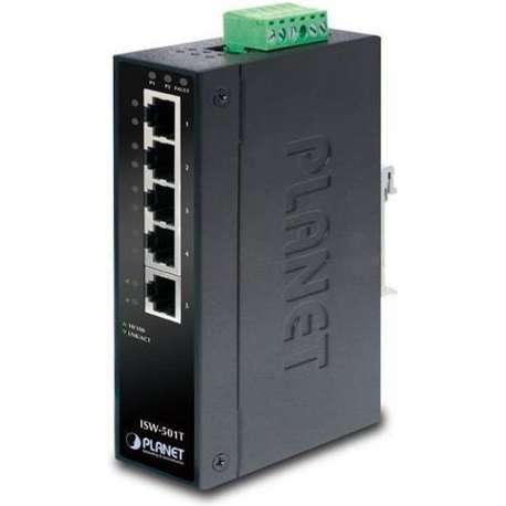 Planet ISW-501T netwerk-switch Unmanaged L2 Zwart