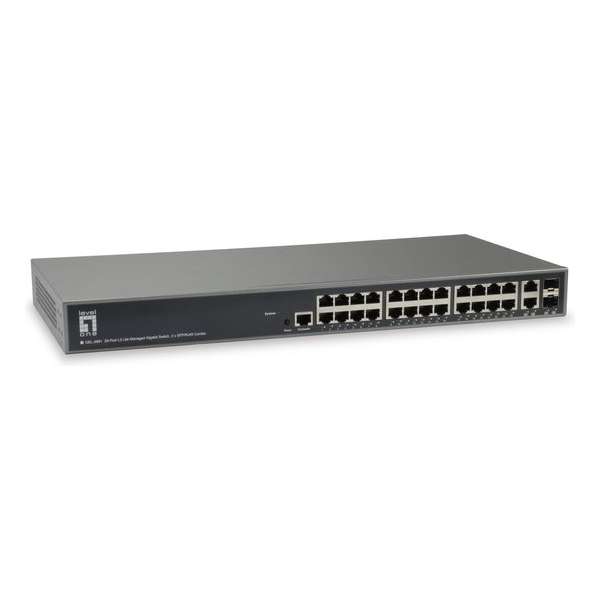 LevelOne GEL-2681 netwerk-switch Managed L3 Gigabit Ethernet (10/100/1000) Zwart