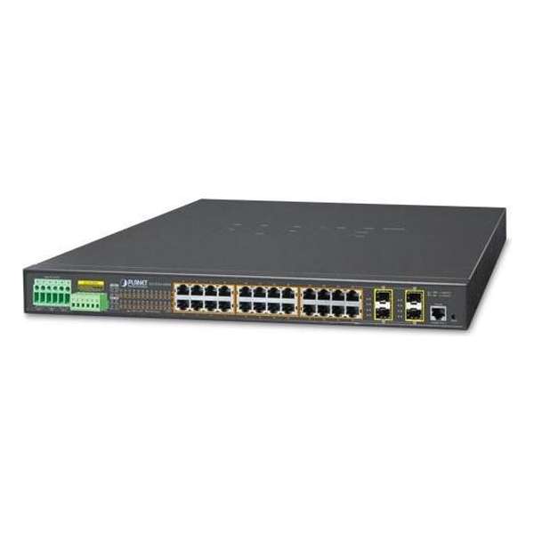 Planet IGS-5225-24P4S netwerk-switch Managed L2+ Gigabit Ethernet (10/100/1000) Zwart Power over Ethernet (PoE)