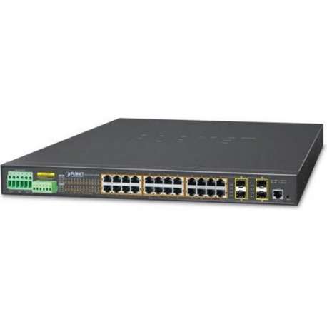 Planet IGS-5225-24P4S netwerk-switch Managed L2+ Gigabit Ethernet (10/100/1000) Zwart Power over Ethernet (PoE)