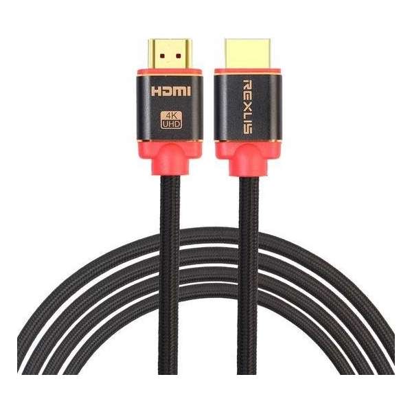 HDMI kabel 3 meter 4K - HDMI naar HDMI - 2.0 versie - High Speed 2160P - HDMI Male naar HDMI Male - Aluminium red line