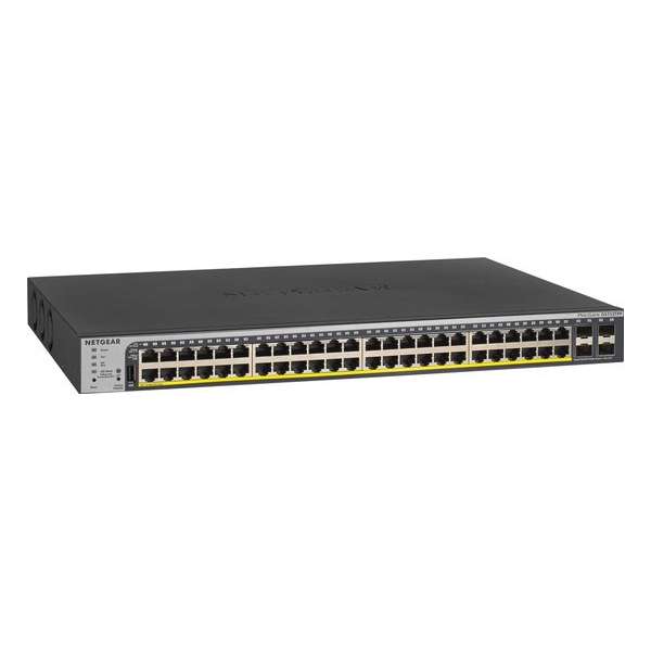 Netgear GS752TPP Managed L2/L3/L4 Gigabit Ethernet (10/100/1000) Zwart 1U Power over Ethernet (PoE)