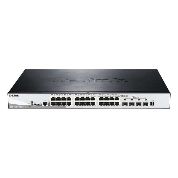 D-Link DGS-1510-28XMP netwerk-switch Managed L2/L3 Gigabit Ethernet (10/100/1000) Zwart, Grijs Power over Ethernet (PoE)