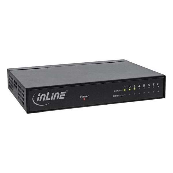 InLine 32308M netwerk-switch Gigabit Ethernet (10/100/1000) Zwart