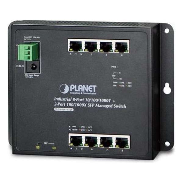 Planet WGS-4215-8T2S netwerk-switch Managed L2 Gigabit Ethernet (10/100/1000) Zwart