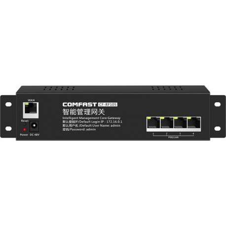 Comfast CF-RF105 Router Accesspoint managed Controller - Met POE - Zwart