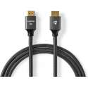 Nedis Ultra High Speed HDMI™-Kabel | HDMI™-Connector - HDMI™-Connector | Gun Metal Grey | Gevlochten Kabel | 1.0 m