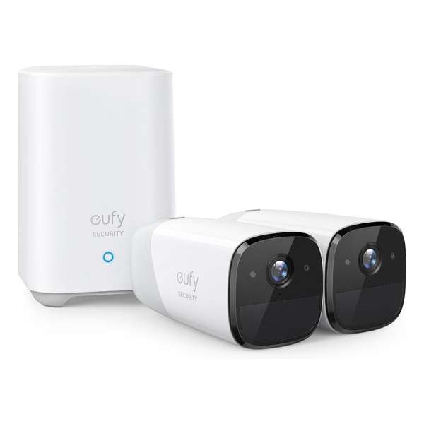 Eufycam 2 - 2 beveiligingscamera's / IP-camera's + basisstation - 365 dagen batterij - Voor binnen & buiten