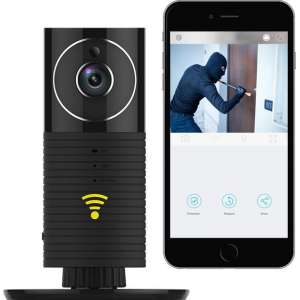 CleverDog WiFi camera - Panorama - Night vision  - Zwart