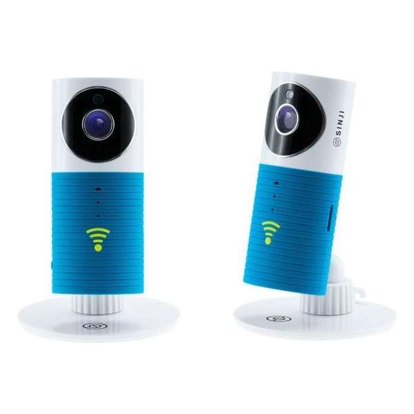 Sinji WiFi IP Beveiligingscamera - Babyfoon - Two way audio - Bewegingsdetectie - Infrarood Sensor - 90° Kijkhoek - Blauw