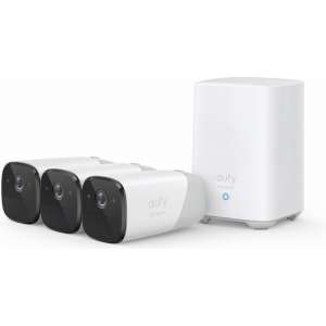 Eufycam 2 - 3 beveiligingscamera's / IP-camera's + basisstation - 365 dagen batterij - Voor binnen & buiten