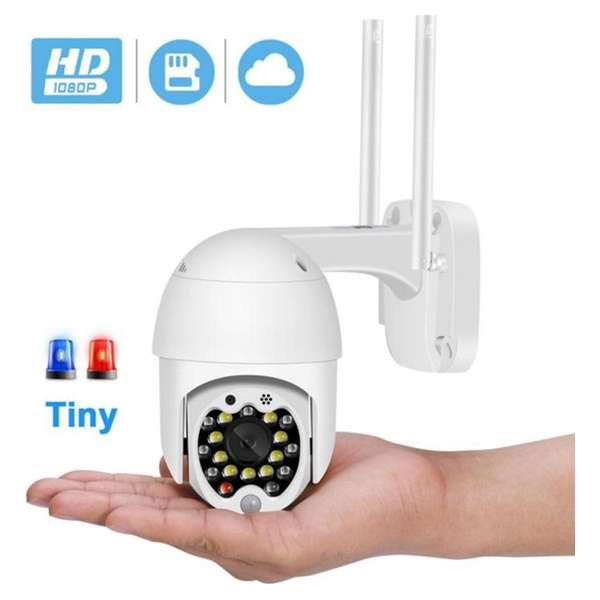 1080P 320°/90° PTZ WiFi Draadloze IP Camera Auto Tracking 4X Zoom 2MP Cloud-SD-kaart Bewegingsdetectie Audio CCTV Camera