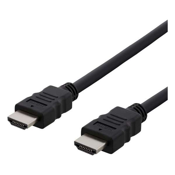 DELTACO HDMI-930, HDMI-kabel, HDMI High Speed ​​met Ethernet, 4K, 60Hz UHD, 19-pins ha-ha, 3 m, zwart