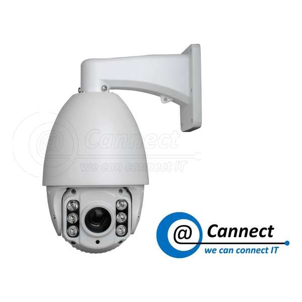 IP netwerkcamera, FullHD 2MP, Infrarood, 10x zoom, 360° non-stop, PTZ