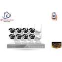 Home-Locking draadloos ip-camerasysteem met bewegingsdetectie en met 8 buiten camera's 1080P  2.0MP NVR draadloos CS-8-481