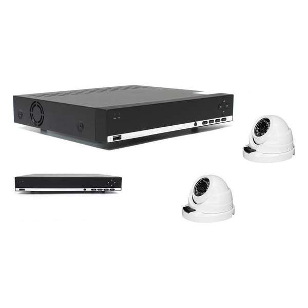 2 x Ip camera + dvr beveiligingscamera