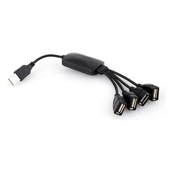 4 Poorts Usb Hub - USB Splitter 4 Poort Hub - USB 2.0 - 4 Poort Hub – Zwart