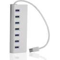 Aluminium 7 Poorts Super Speed USB 3.0 Hub - Zilver