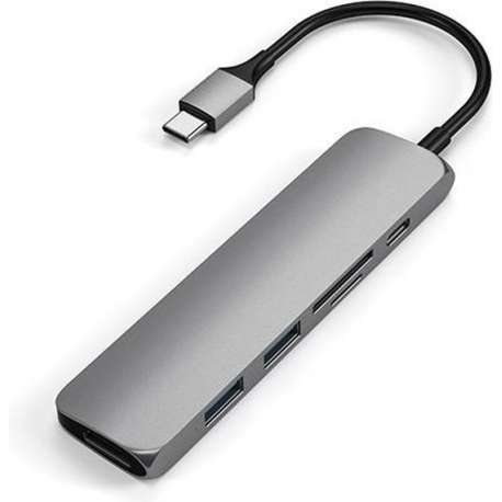 Satechi TYPE-C Slim Multiport Adapter V2 - Space Grey