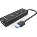 Tecknet USB 3.0 HUB 3 poort | met 10/100/1000 Gigabit Ethernet LAN bedrade Netwerk Adapter USB 3.0 to RJ45