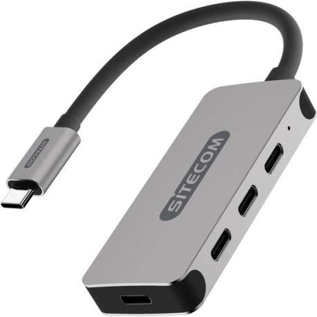 Sitecom CN-385 - USB-C naar 4x USB-C Hub - Grijs