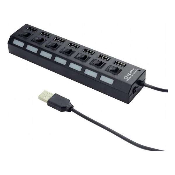 7 poorts USB 2.0 hub met voeding