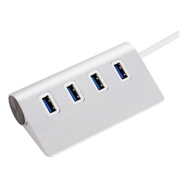 4 Poorten USB 3.0 Hub / Verdeler / Switch / Splitter - Zilver