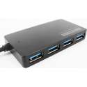 USB 3.0 HUB 4 poorts 5Gbps - Zwart