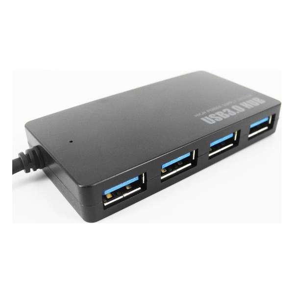 USB 3.0 HUB 4 poorts 5Gbps - Zwart