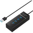 DrPhone Xtreme 4 Poort 5GBPS USB 3.0 Hub Splitter Computer Notebook Laptop / Windows / Mac OS / Linux - Zwart