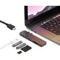 iMounts USB-C hub Macbook Air/Pro - HDMI - Thunderbolt 3 - Space Gray