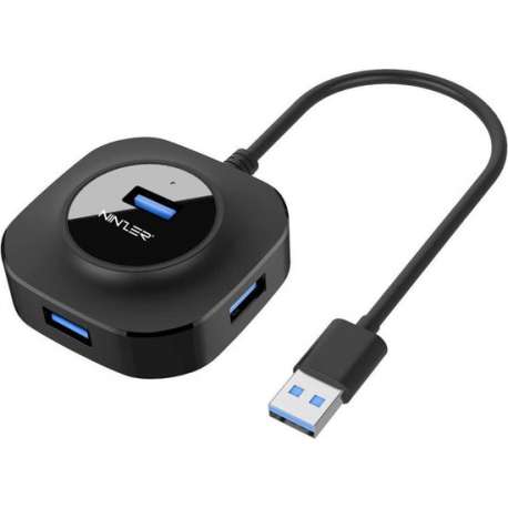 Ninzer® USB 3.0 HUB Adapter met 4 USB aansluitingen | Zwart