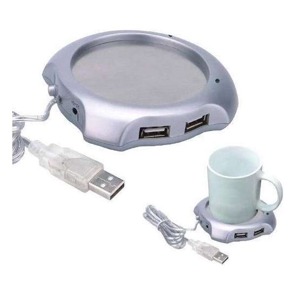 USB Koffiekop Verwarmer- Coffe Cup Koffie Warmer Verwarmer - Met 4 poorts USB Hub