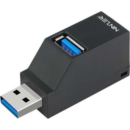 Ninzer® USB 3.0 en 2.0 HUB Adapter met 3 USB aansluitingen | Zwart