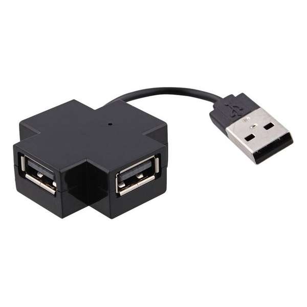 4 Poorts USB Hub | USB Splitter Hub Hoge Snelheid | 4 Poorten USB Hub 2.0 Combo Hub Voor PC Laptop Notebook Computer - Zwart