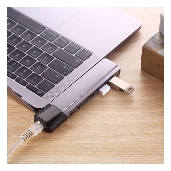 USB C Hub adapter  voor Macbook met ethernet