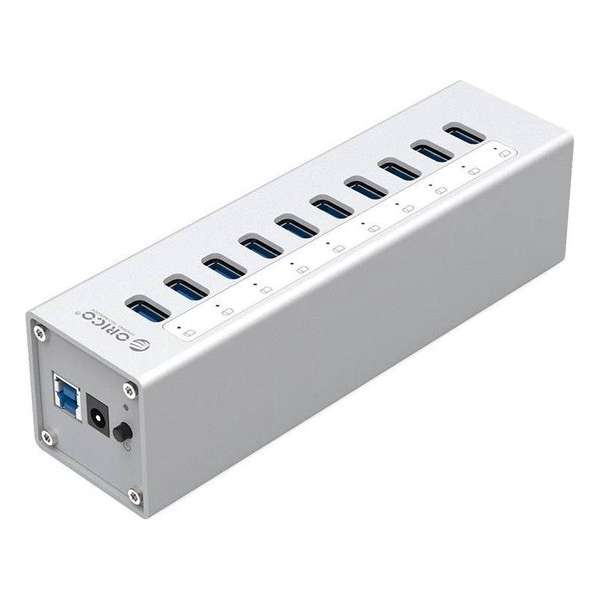 Orico USB 3.0 Hub  10x USB 3.0 poorten - Aluminium - Zilver