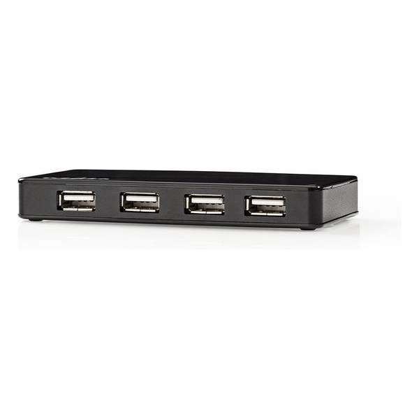 Nedis USB hub met 7 poorten - USB2.0 - externe voeding / zwart - 0,80 meter