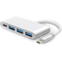 XIB USB-C 3.1 / 4-in-1 Hub / USB-C naar 3x USB en 1x USB-C adapter - Aluminium