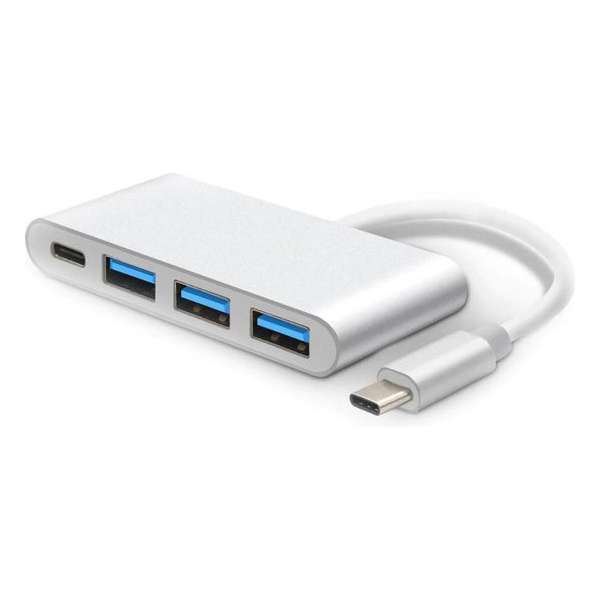 XIB USB-C 3.1 / 4-in-1 Hub / USB-C naar 3x USB en 1x USB-C adapter - Aluminium