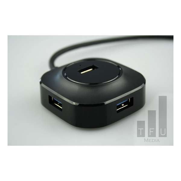 Multi USB Hub-3.0-Micro-USB-Splitter-4- USB -Poorten -High Speed -Hub Mini adapter- Alles In Een Draagbare Hub-zwart