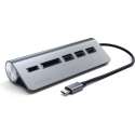 Satechi TYPE-C Aluminum USB Hub & Card Reader Space Grey